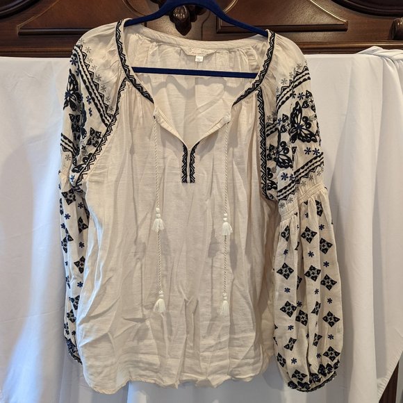 Odd Molly Tops - Anthropologie Odd Molly Embroidered Blouse